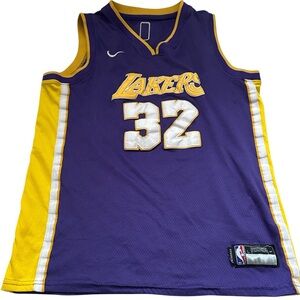 Nike Los Angeles Lakers Magic Johnson #32 Purple Classic Swingman vintage Jersey